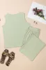 Green Textured Tank Top and Drawstring High Waist Trousers Co-ord Set sold by Beagle Boutique