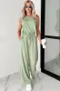 Green Textured Tank Top and Drawstring High Waist Trousers Co-ord Set sold by Beagle Boutique