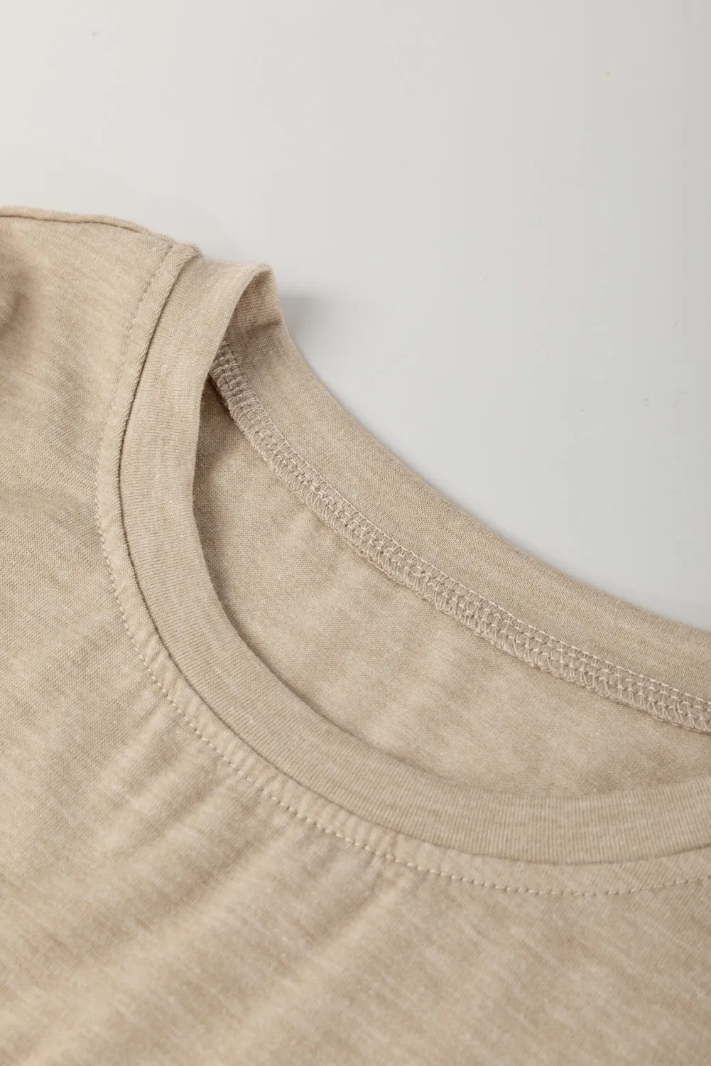 Parchment Solid Colour Ruched Puff Sleeve T Shirt sold by Beagle Boutique product image thumbnail 5