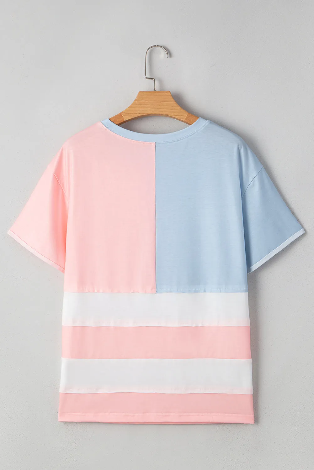 Pink Stars and Stripes Printed Crewneck Independence Day T-Shirt sold by Beagle Boutique product image thumbnail 5
