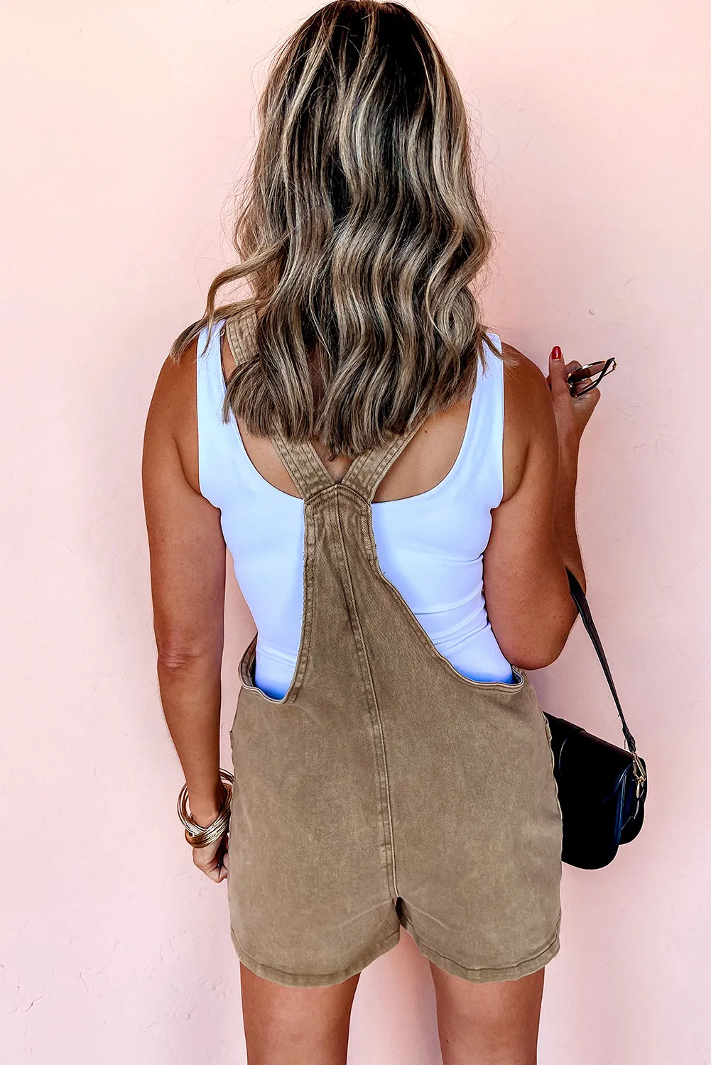 Knot Straps Denim Romper with Pockets sold by Beagle Boutique product image thumbnail 2