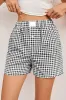 Gingham Print High Waist Shorts sold by Beagle Boutique