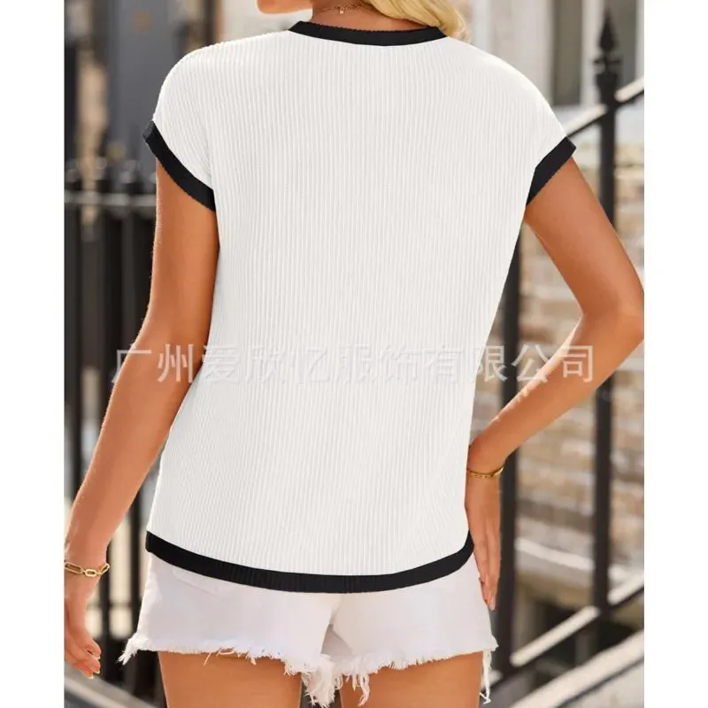 Cap Sleeve Tee Rib Effect sold by Beagle Boutique product image thumbnail 5