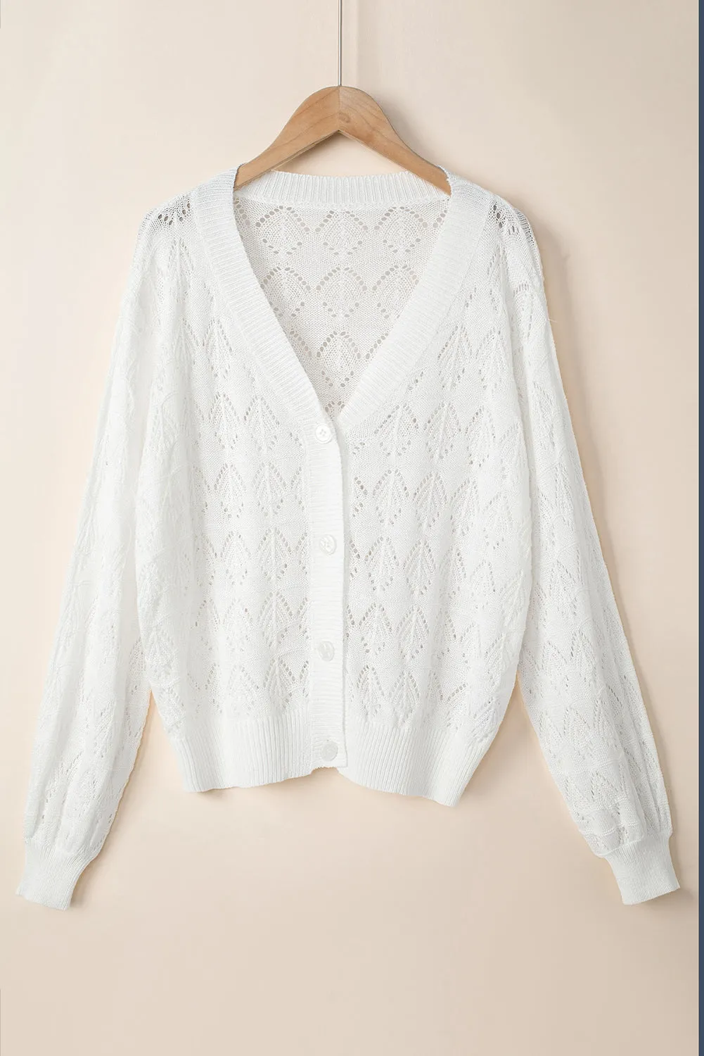 Lightweight Buttoned Front Crochet Cardigan sold by Beagle Boutique product image thumbnail 2