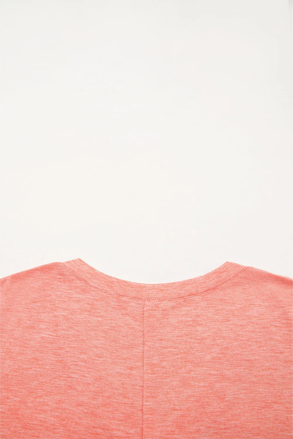 Floral Patchwork V-Neck Long Sleeve T-Shirt sold by Beagle Boutique product image thumbnail 5