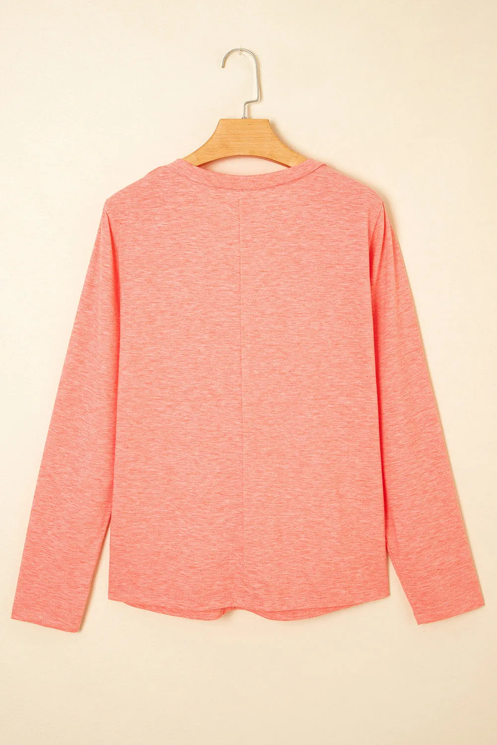 Floral Patchwork V-Neck Long Sleeve T-Shirt sold by Beagle Boutique product image thumbnail 2