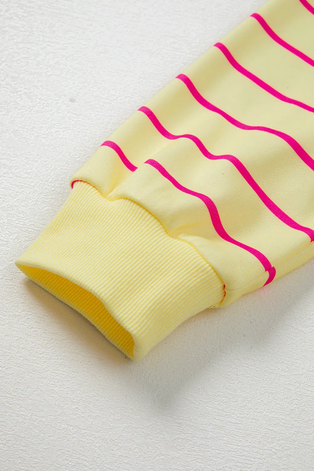 Striped Overlap Detail Drop Shoulder Pullover Sweatshirt sold by Beagle Boutique product image thumbnail 5