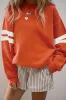 Striped Detail Drop Shoulder Oversized Sweatshirt sold by Beagle Boutique