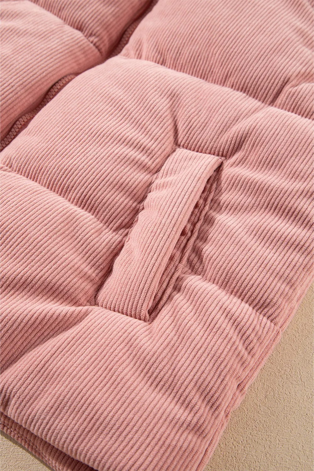Pink Cord Stand Neck Zipped Puffer Gilet sold by Beagle Boutique product image thumbnail 4