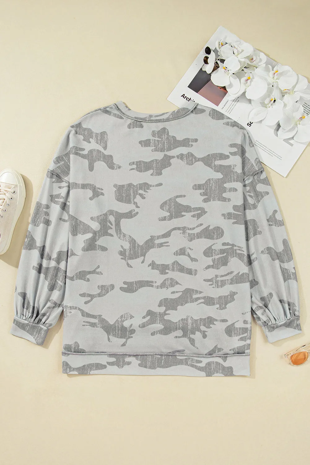 Multicolour Camouflage Print Plus Size Sweatshirt sold by Beagle Boutique product image thumbnail 4