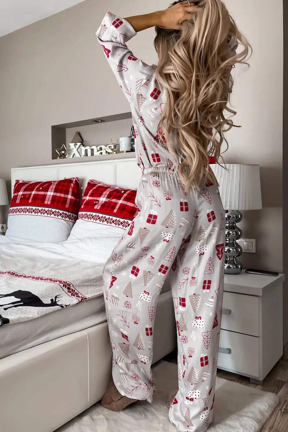 Christmas Print Shirt Pyjama Set sold by Beagle Boutique product image thumbnail 2