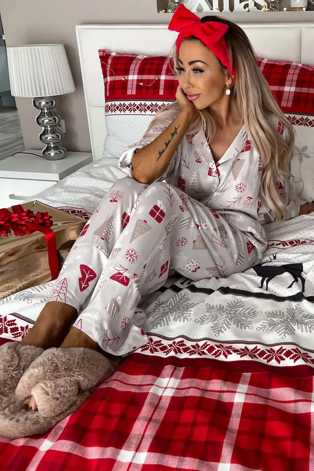 Christmas Print Shirt Pyjama Set sold by Beagle Boutique product image thumbnail 3