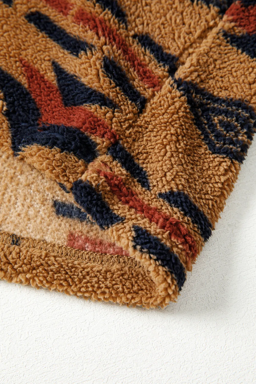 Western Aztec Pattern Fleece Shacket sold by Beagle Boutique product image thumbnail 5