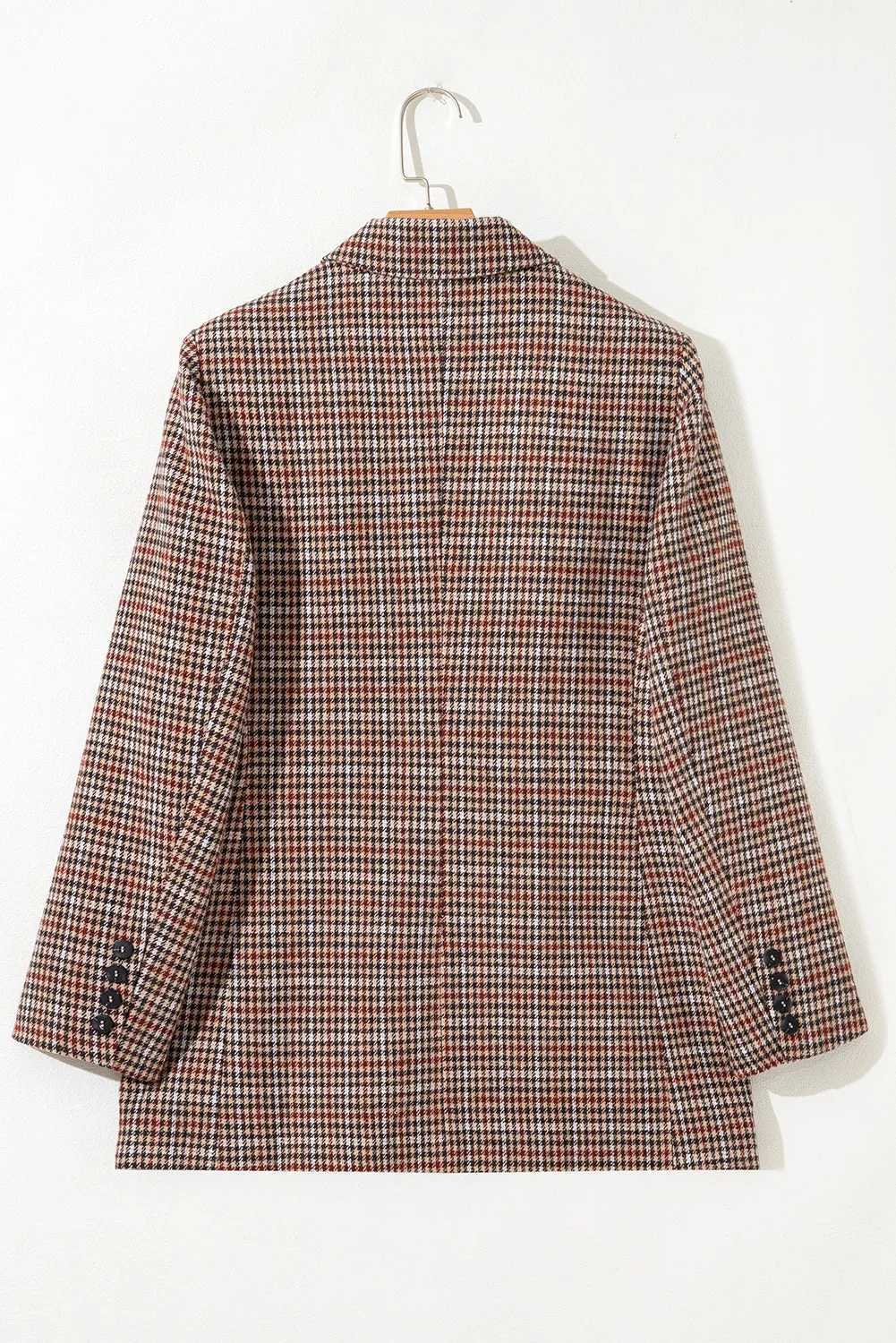 Brown Houndstooth Lapel Collar Blazer sold by Beagle Boutique product image thumbnail 2