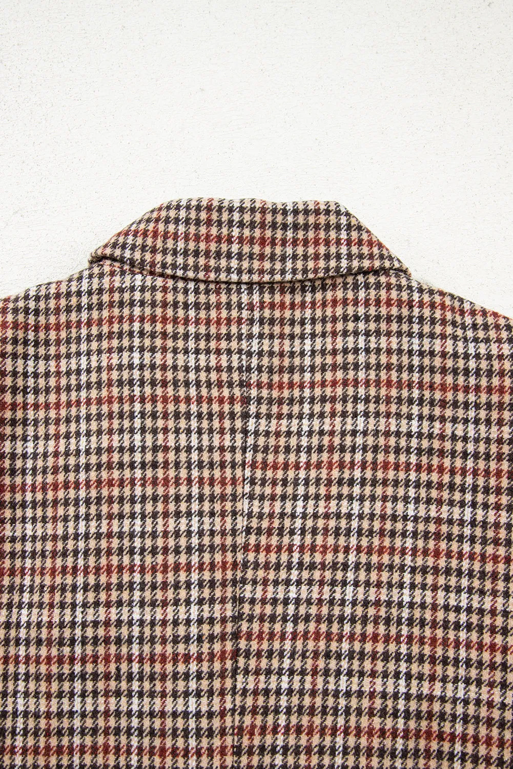 Brown Houndstooth Lapel Collar Blazer sold by Beagle Boutique product image thumbnail 4