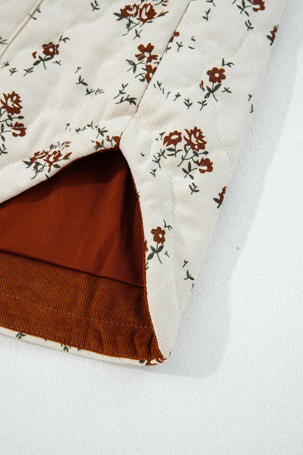 Floral Print Zip Up Quilted Gilet sold by Beagle Boutique product image thumbnail 4