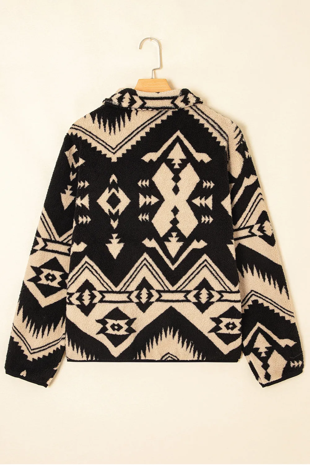 Western Aztec Half Zip Plush Sweatshirt sold by Beagle Boutique product image thumbnail 2