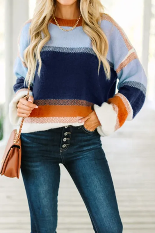 Colour Block Round Neck Sweater sold by Beagle Boutique