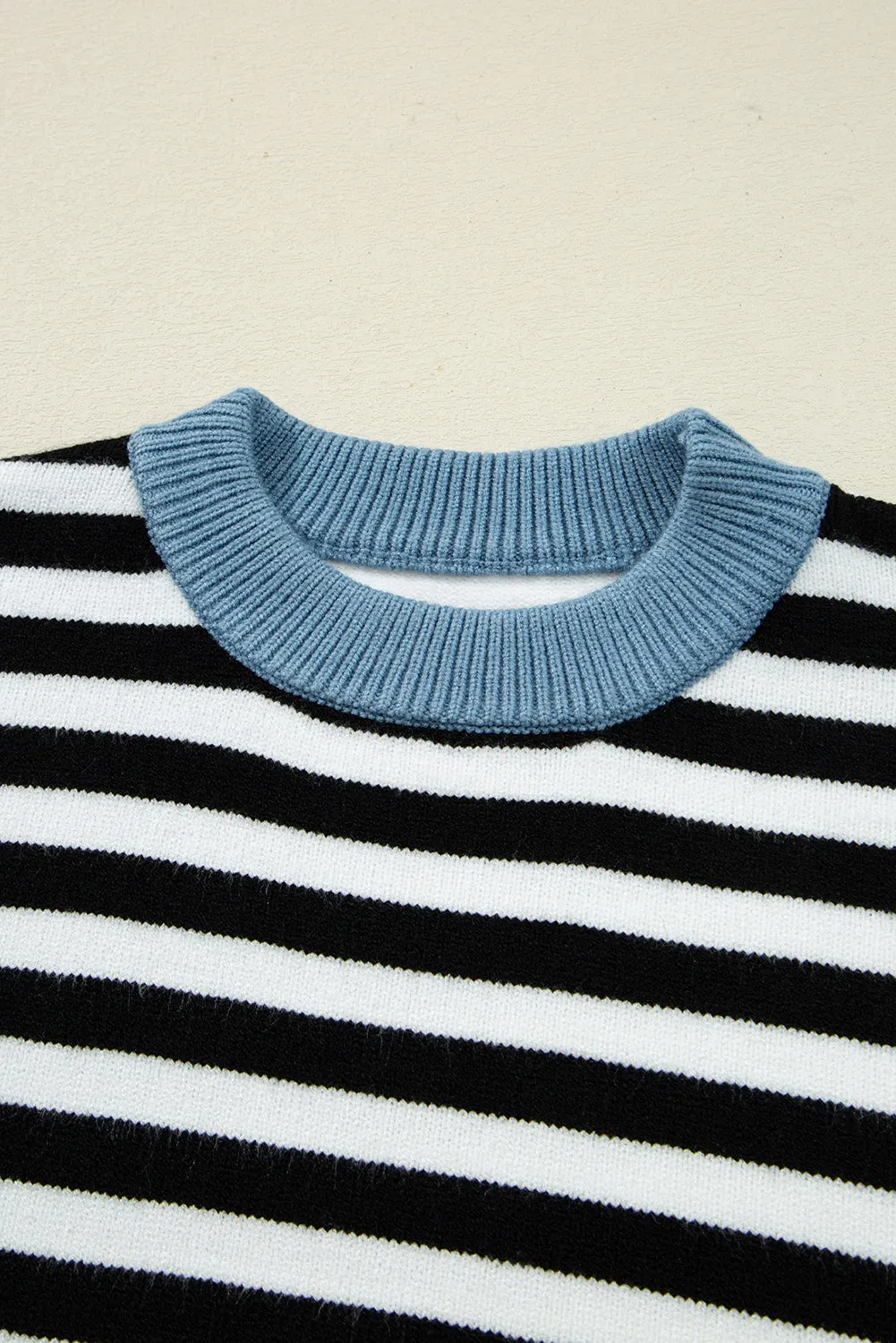 Striped Panels Colourblock Sleeve Sweater sold by Beagle Boutique product image thumbnail 5