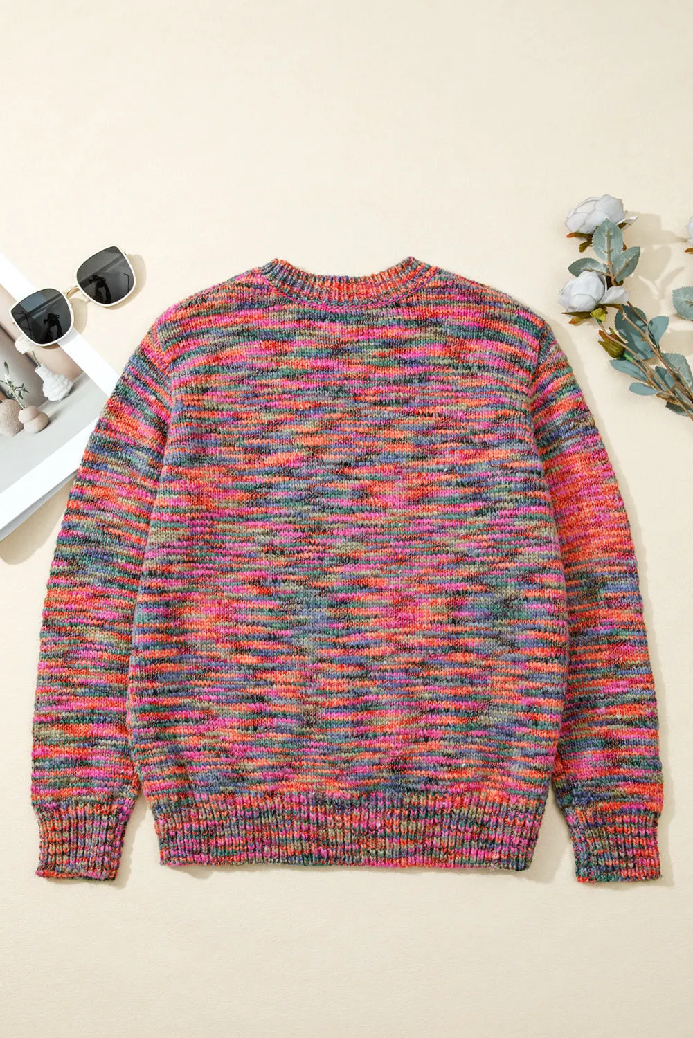Purple Space Dye Yarn Crew Neck Sweater sold by Beagle Boutique product image thumbnail 5