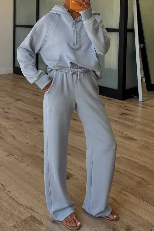 Half Zip Thumbhole Sleeve Hoodie & Active Pants 2pcs Co-ord Outfit sold by Beagle Boutique