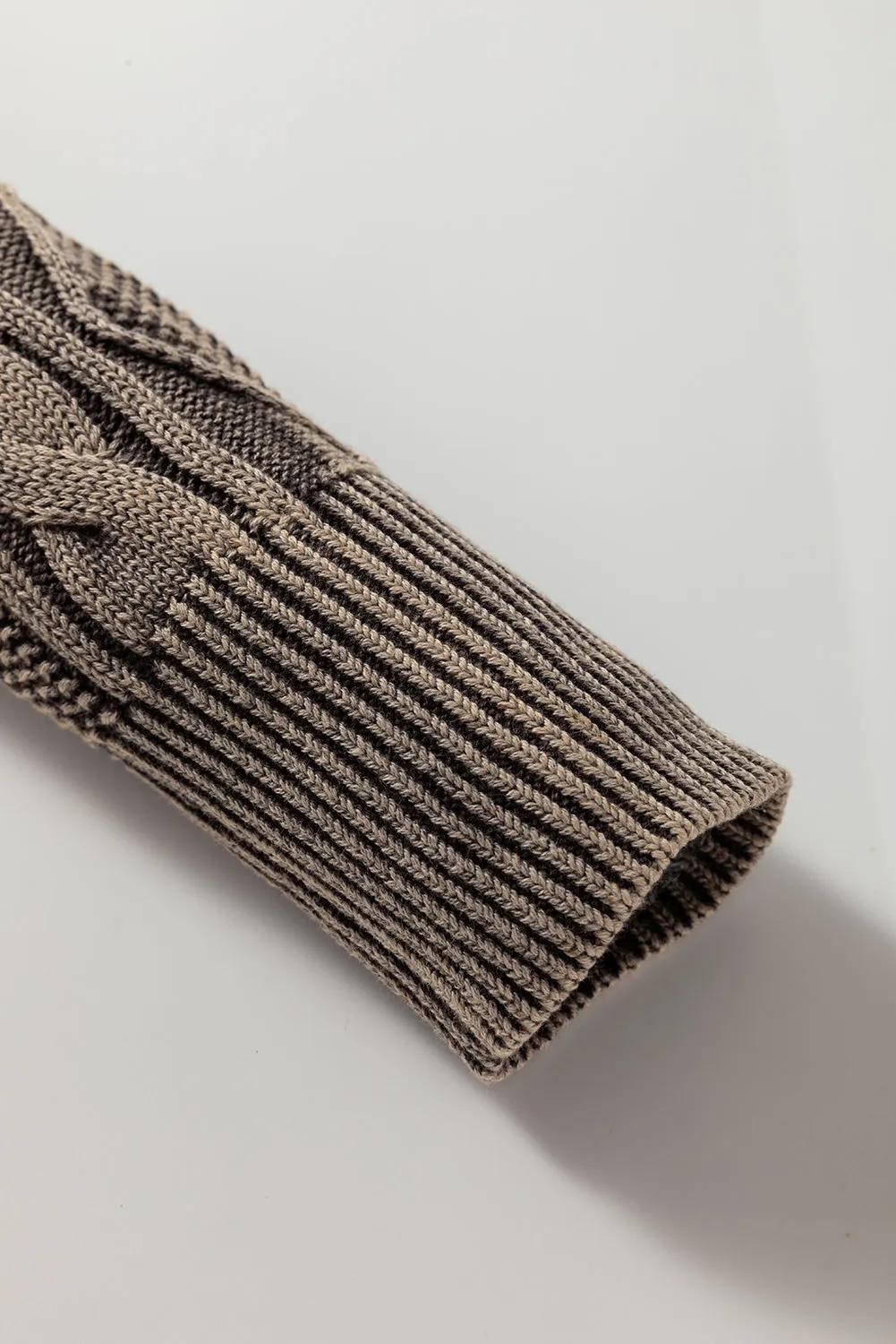 Contrast Cable Knit Sleeve Casual Sweater sold by Beagle Boutique product image thumbnail 5