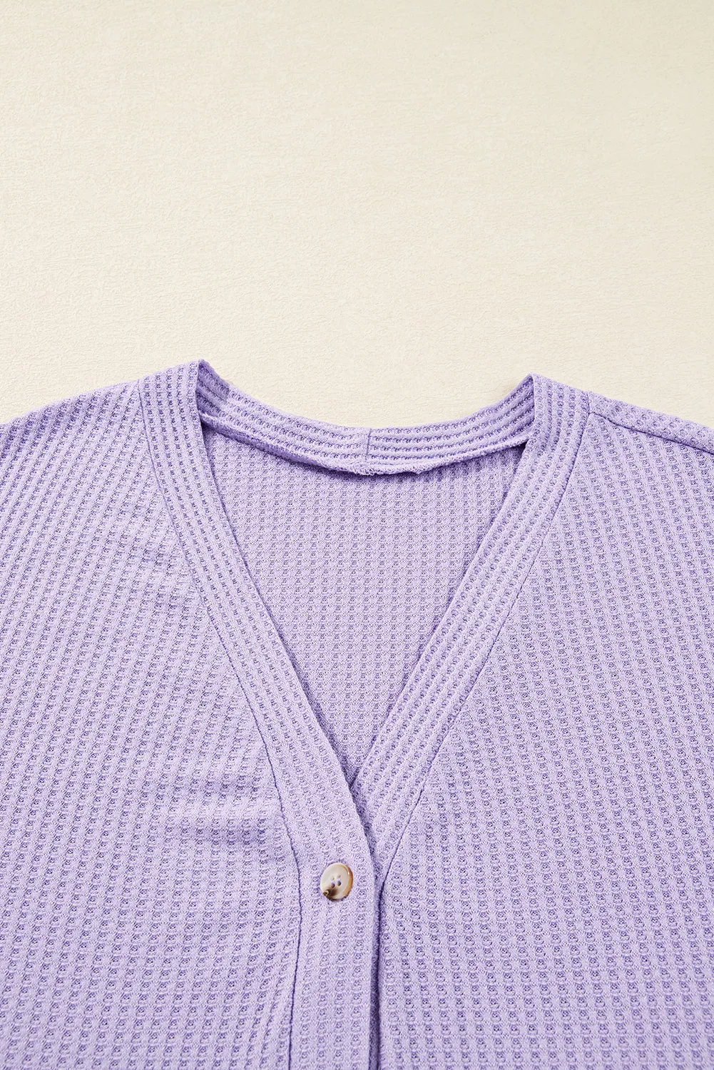 Plus Size Waffle Knit Button Front Cardigan sold by Beagle Boutique product image thumbnail 3