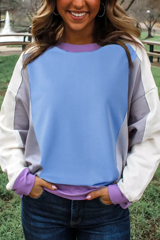 Exposed Seam Trim Pullover Sweatshirt sold by Beagle Boutique