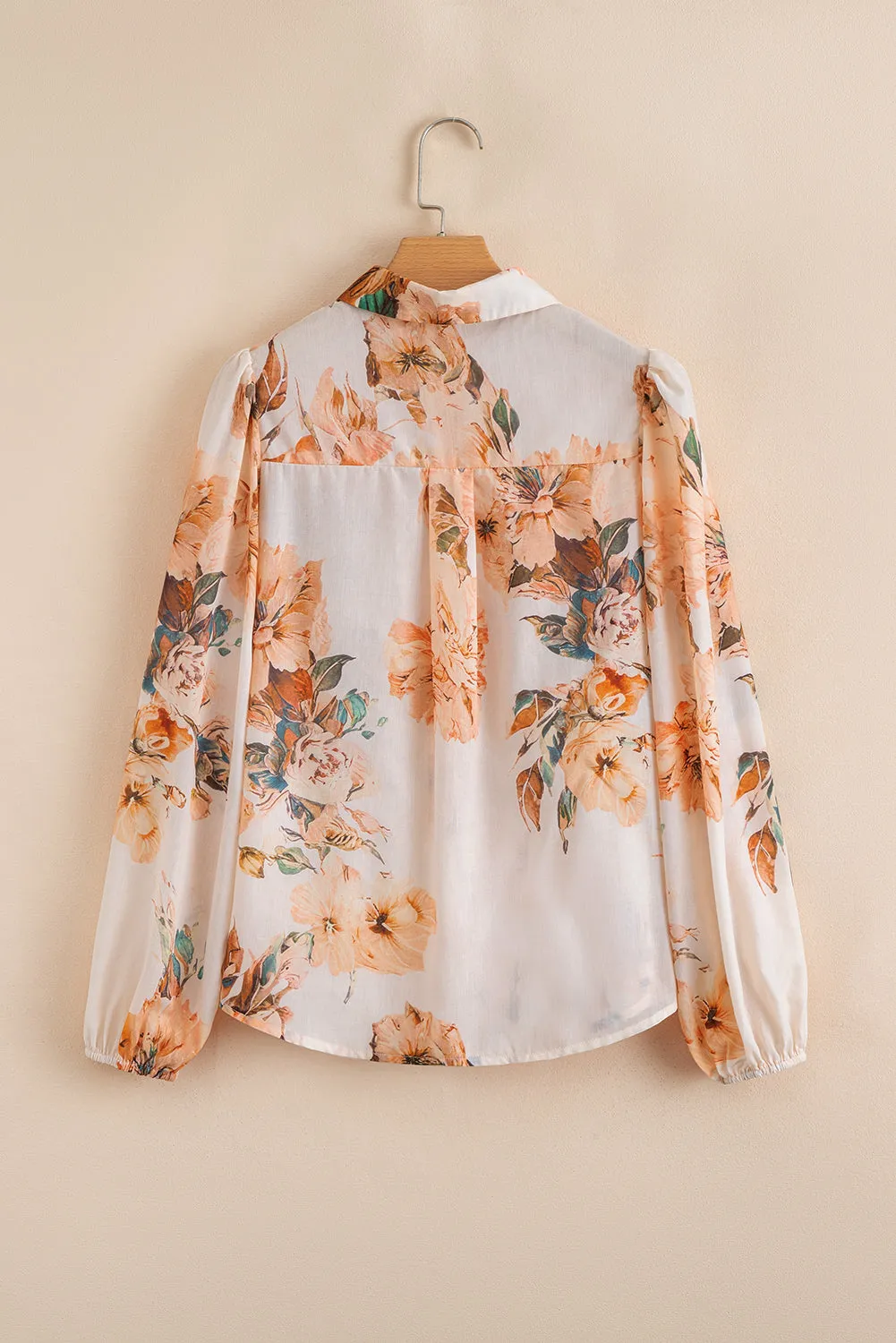 Floral Puff Sleeve Lightweight Shirt sold by Beagle Boutique product image thumbnail 5