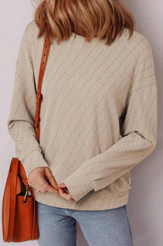 Textured Long Sleeve Top sold by Beagle Boutique