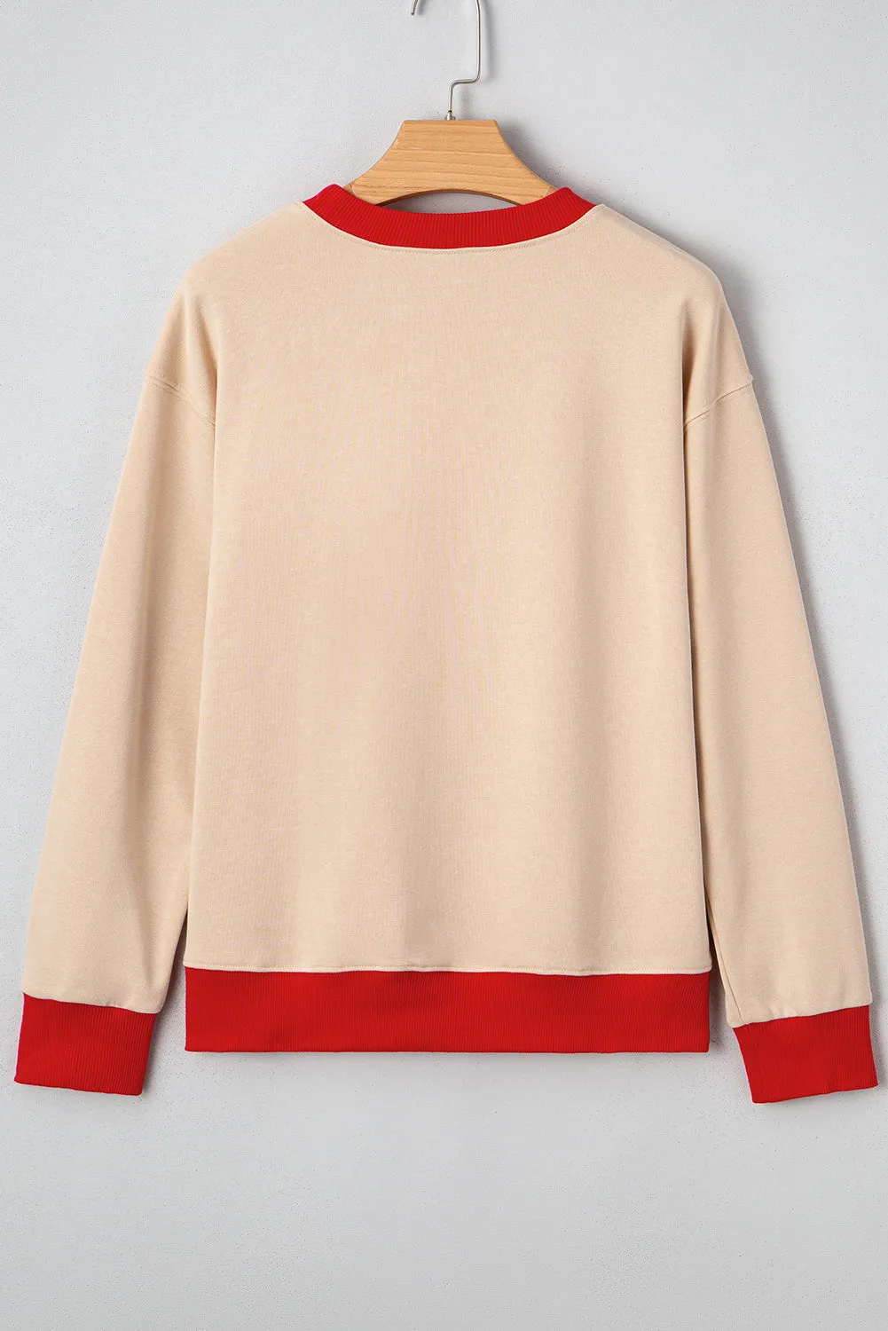 GAME DAY Letter Graphic Varsity Striped Baggy Sweatshirt sold by Beagle Boutique product image thumbnail 5