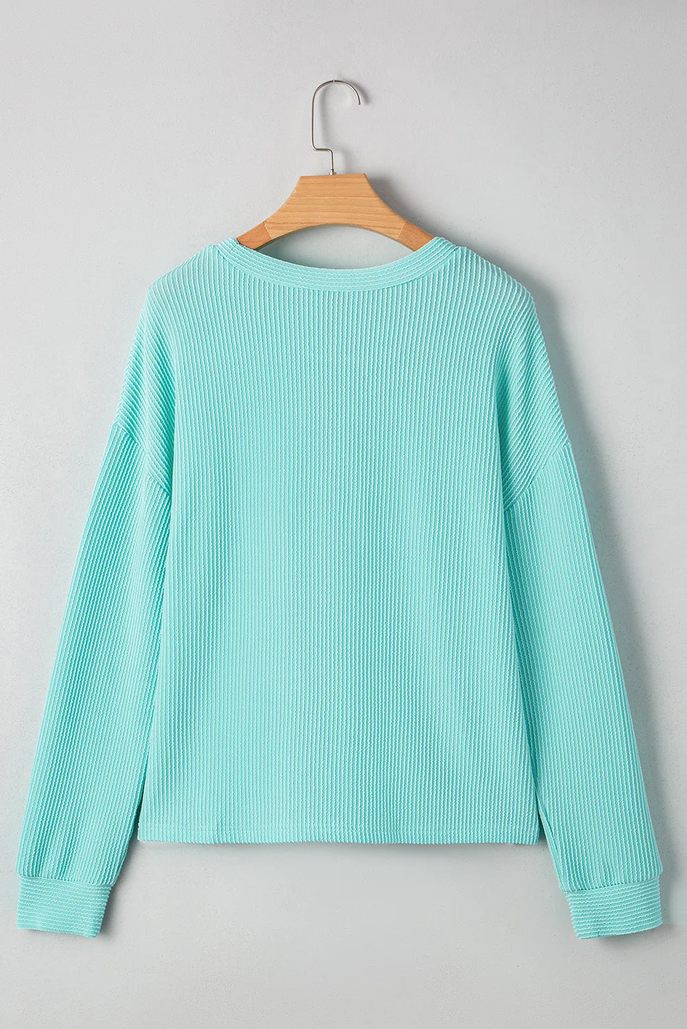 Ribbed Textured Contrast Patched Pocket Long Sleeve Top sold by Beagle Boutique product image thumbnail 5