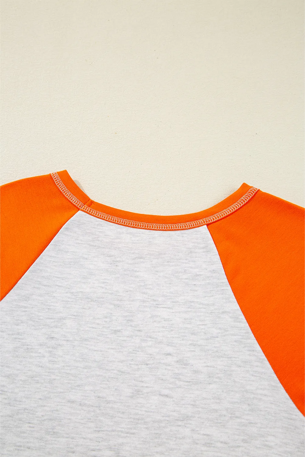 Raglan Sleeve Contrast Stitching Loose Fit Top sold by Beagle Boutique product image thumbnail 4