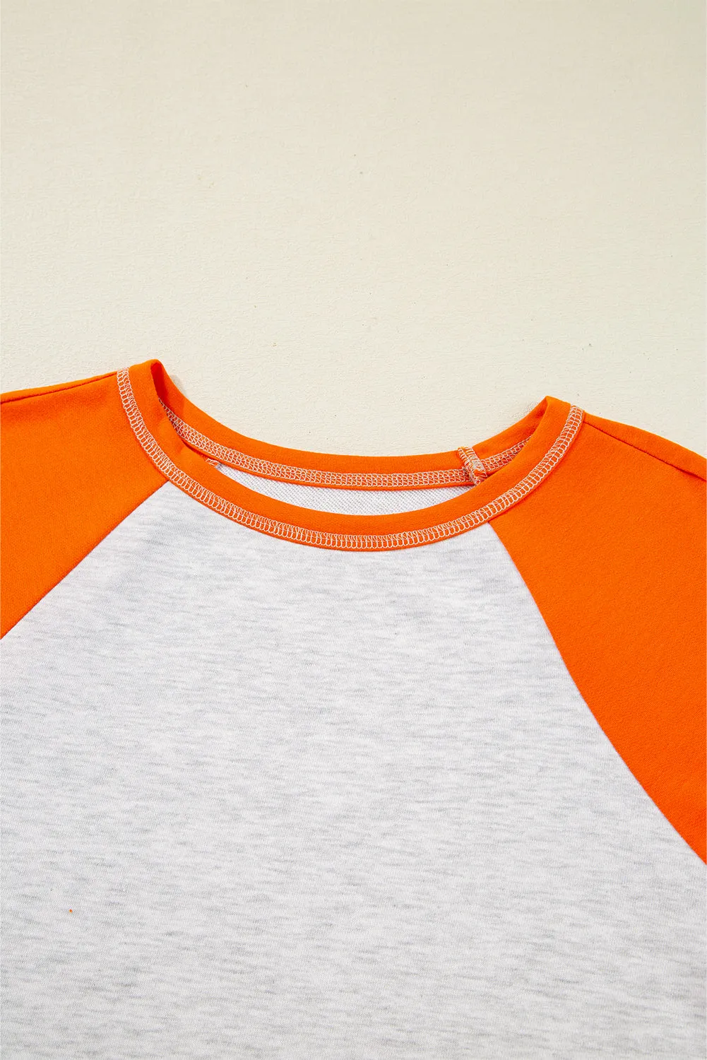 Raglan Sleeve Contrast Stitching Loose Fit Top sold by Beagle Boutique product image thumbnail 3