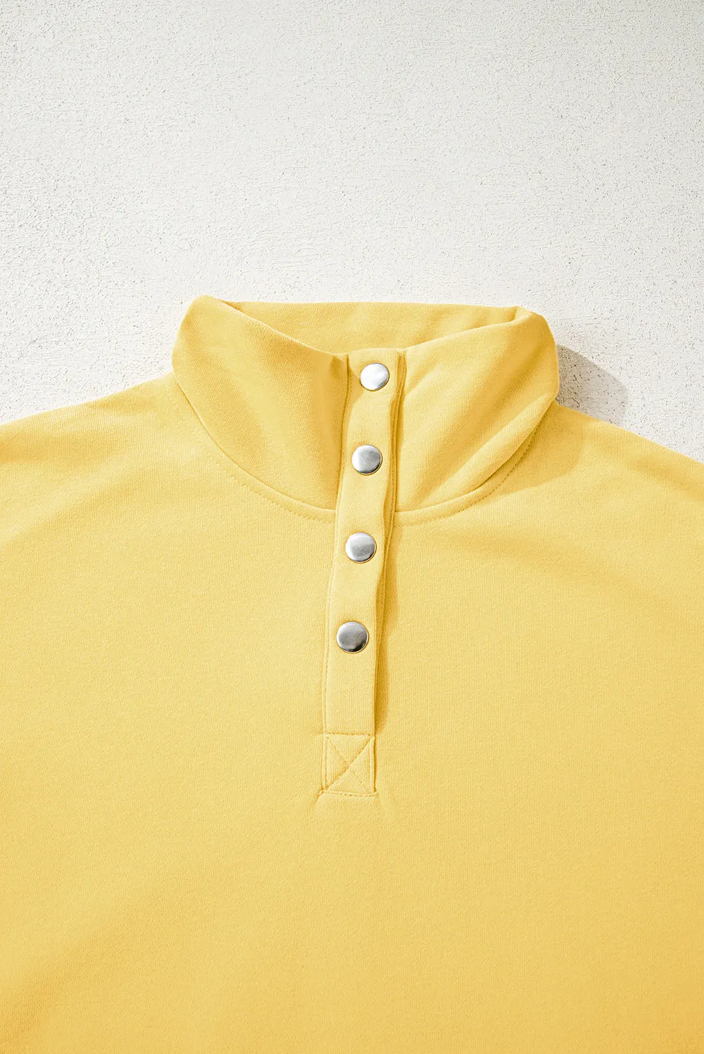 Embroidered Flower Patchwork Snap Buttons Pullover Sweatshirt sold by Beagle Boutique product image thumbnail 3