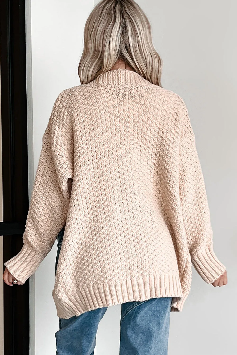 Open Front Knit Cardigan With Denim Pockets sold by Beagle Boutique product image thumbnail 2