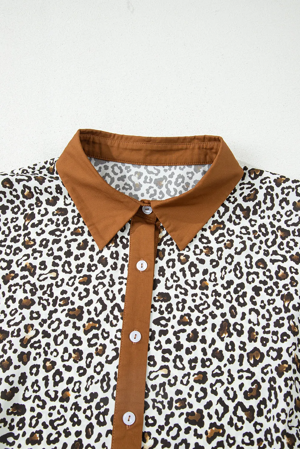 Plus Size V-Neck Leopard Print Puff Sleeve Mini Dress sold by Beagle Boutique product image thumbnail 4