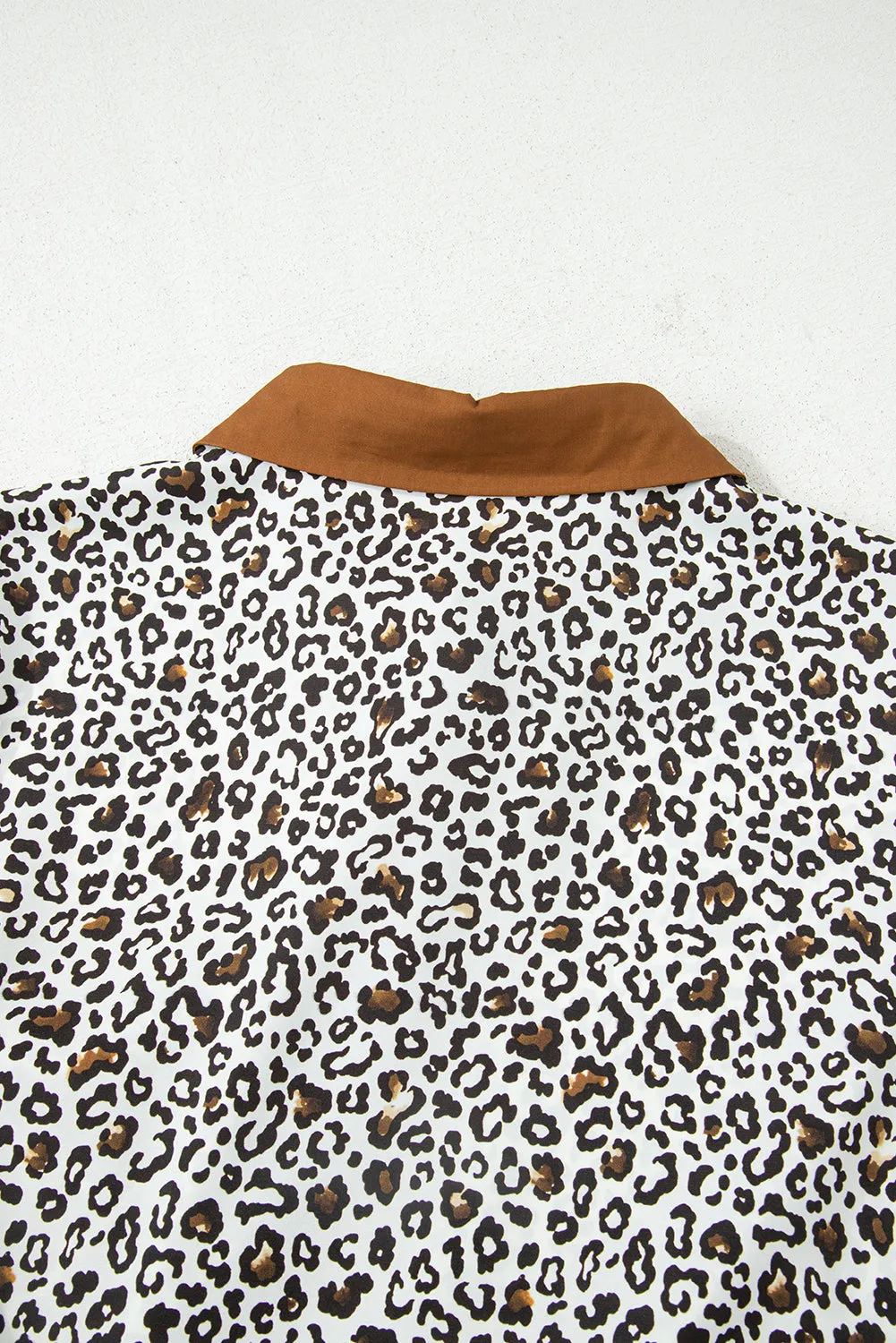 Plus Size V-Neck Leopard Print Puff Sleeve Mini Dress sold by Beagle Boutique product image thumbnail 5