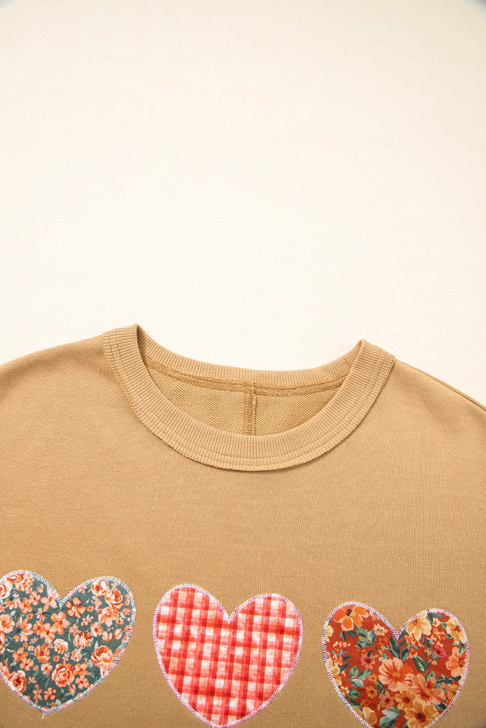 Floral Heart Stitched Exposed Seam Mineral Wash Sweatshirt sold by Beagle Boutique product image thumbnail 5