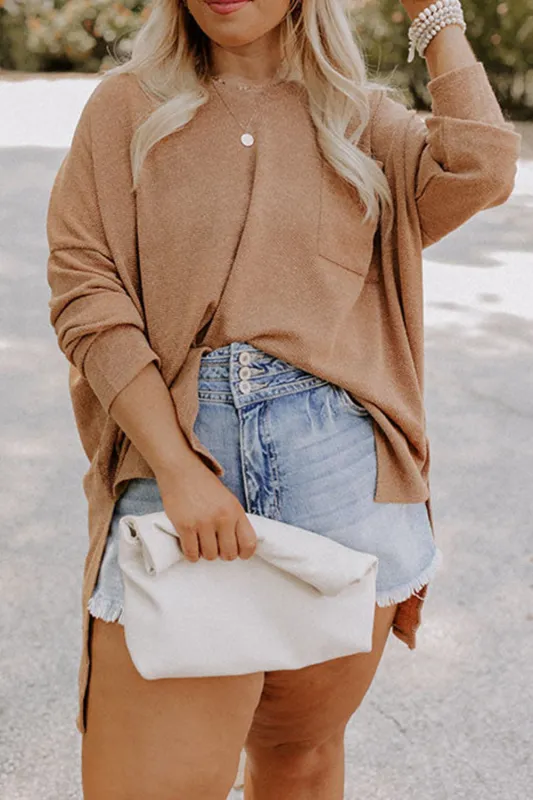 Plus Size Drop Shoulder Knit Tunic Top sold by Beagle Boutique