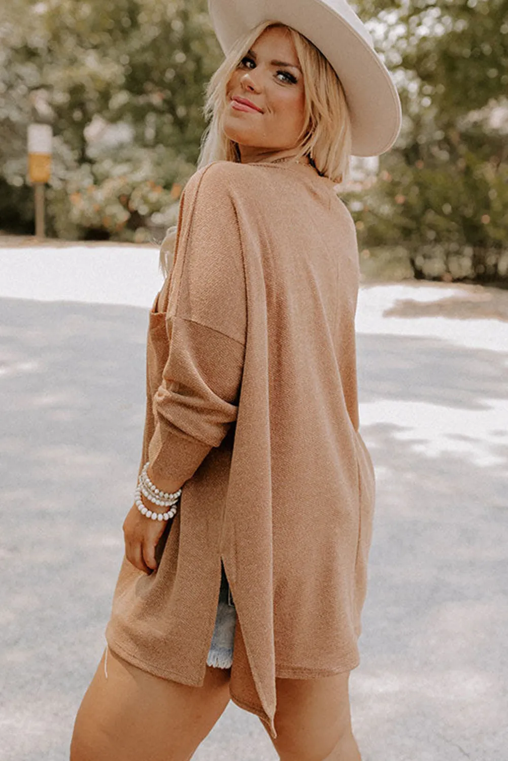 Plus Size Drop Shoulder Knit Tunic Top sold by Beagle Boutique product image thumbnail 4