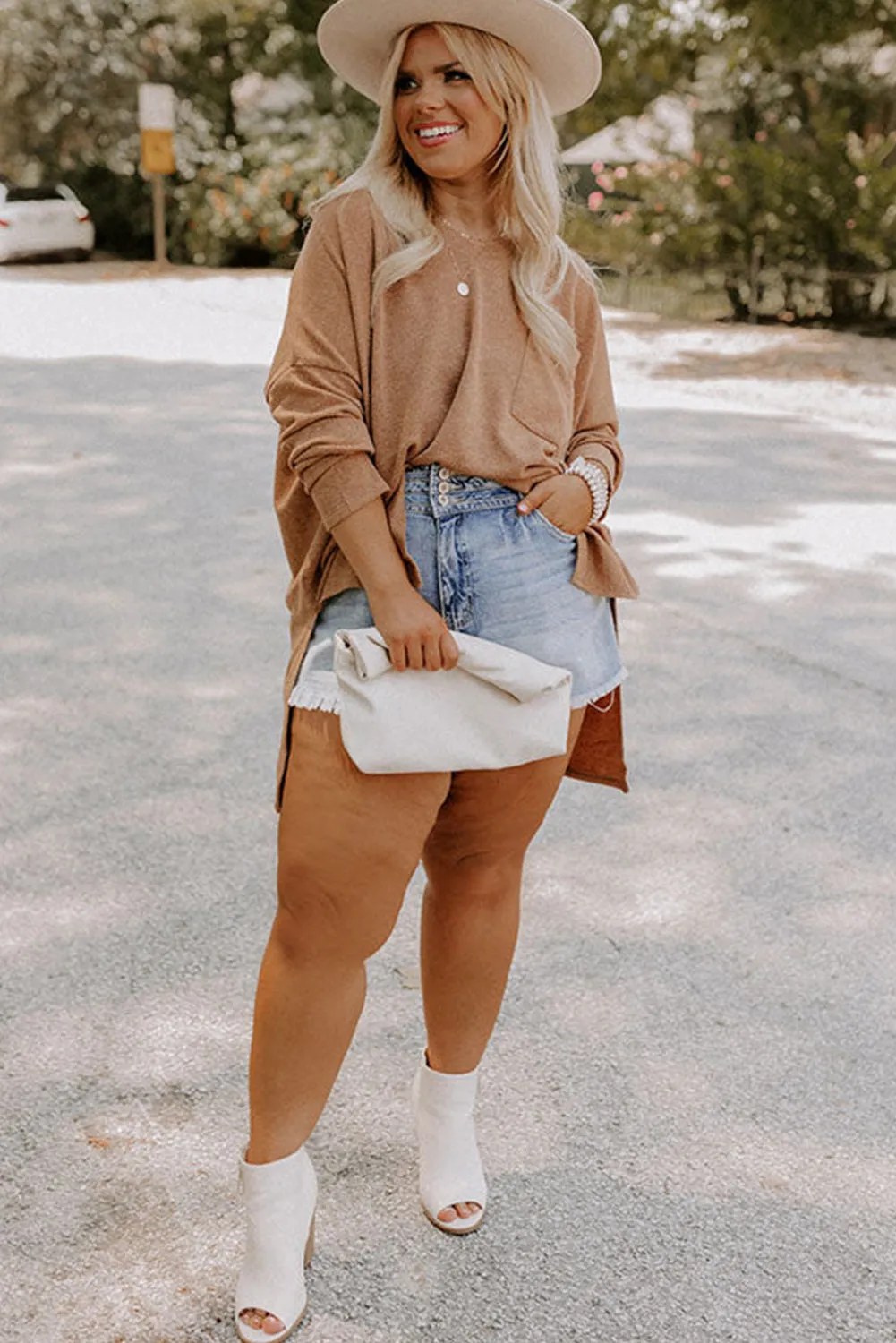 Plus Size Drop Shoulder Knit Tunic Top sold by Beagle Boutique product image thumbnail 5