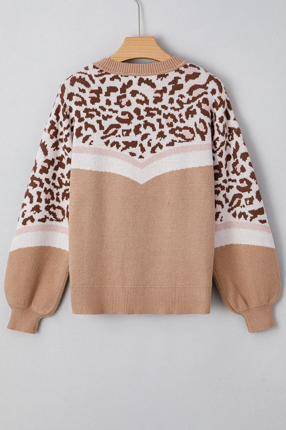 Leopard Round Neck Knit Oversized Sweater sold by Beagle Boutique product image thumbnail 4