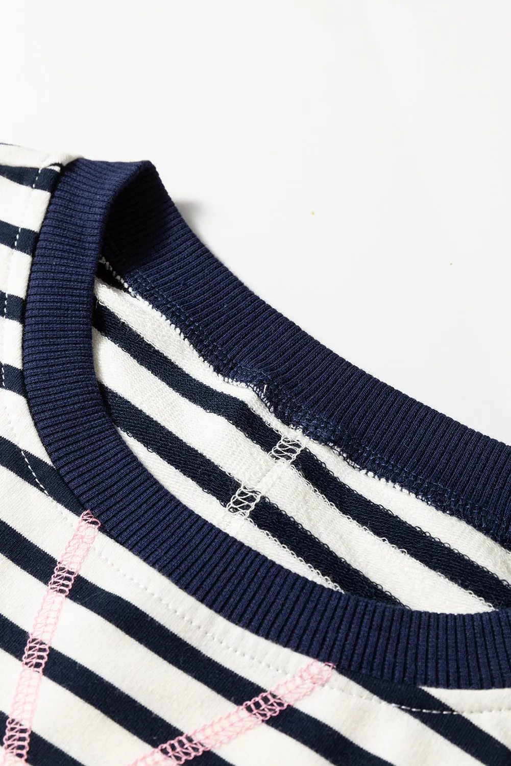 Striped Contrast Stitched Detail Plus Size Sweatshirt sold by Beagle Boutique product image thumbnail 5