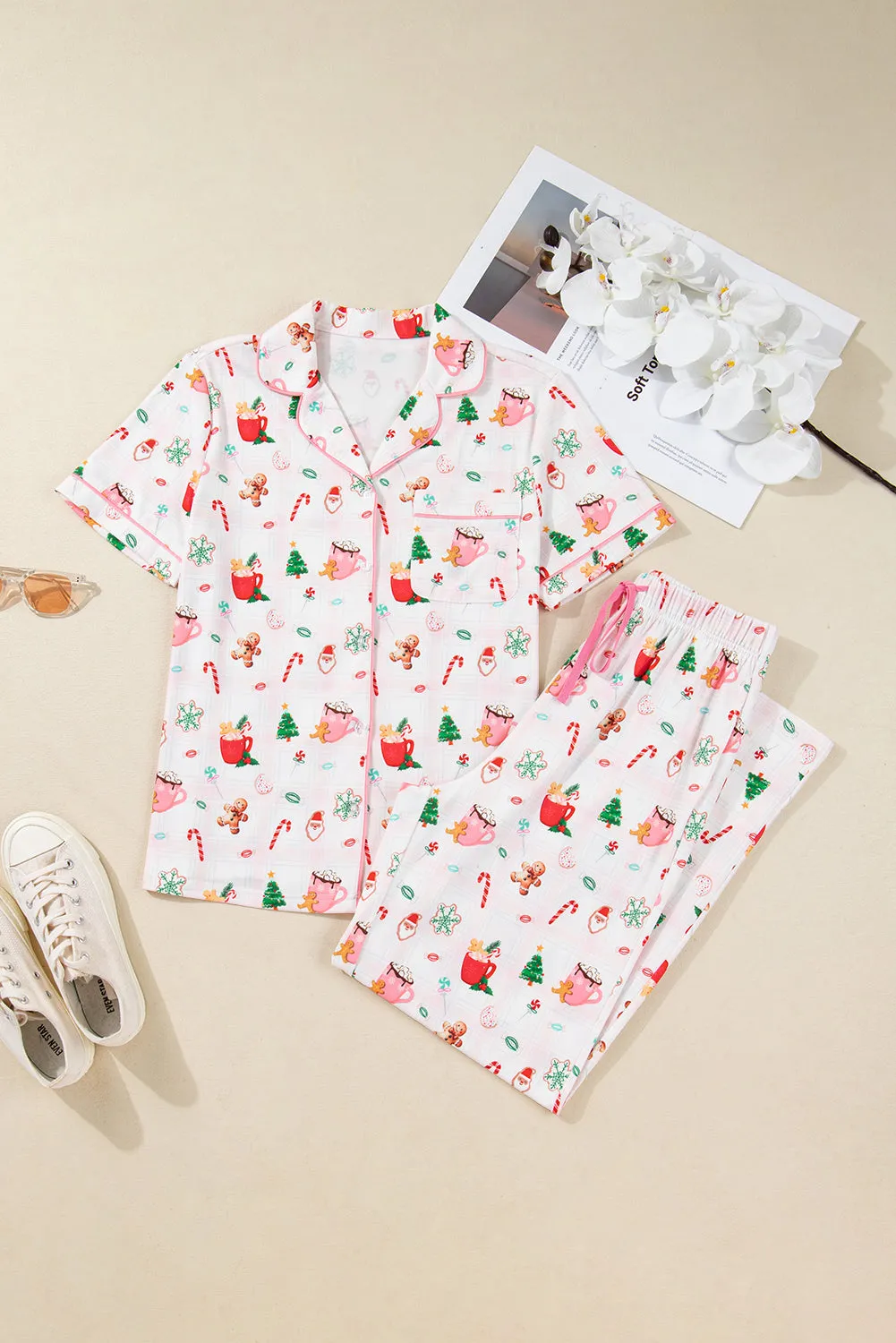 Pink Christmas Spirit Pyjama Set sold by Beagle Boutique product image thumbnail 4