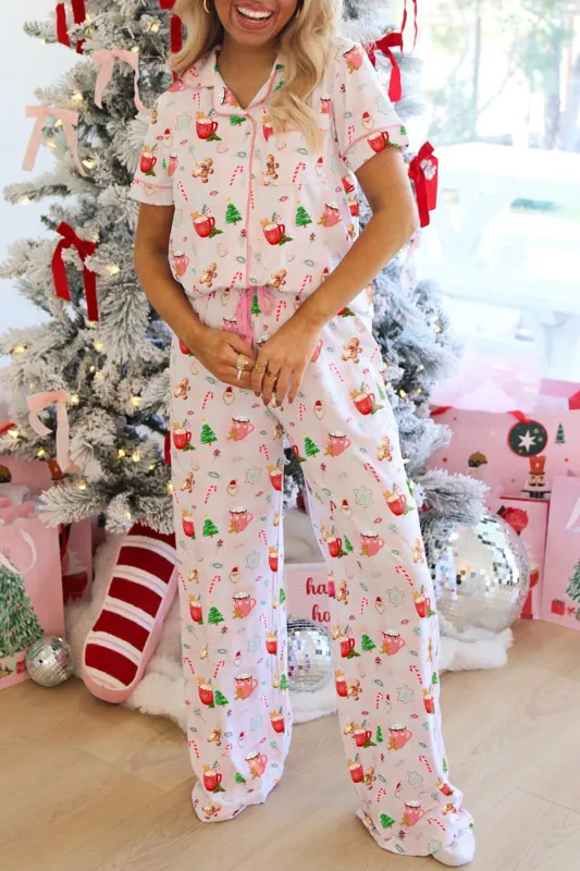 Pink Christmas Spirit Pyjama Set sold by Beagle Boutique