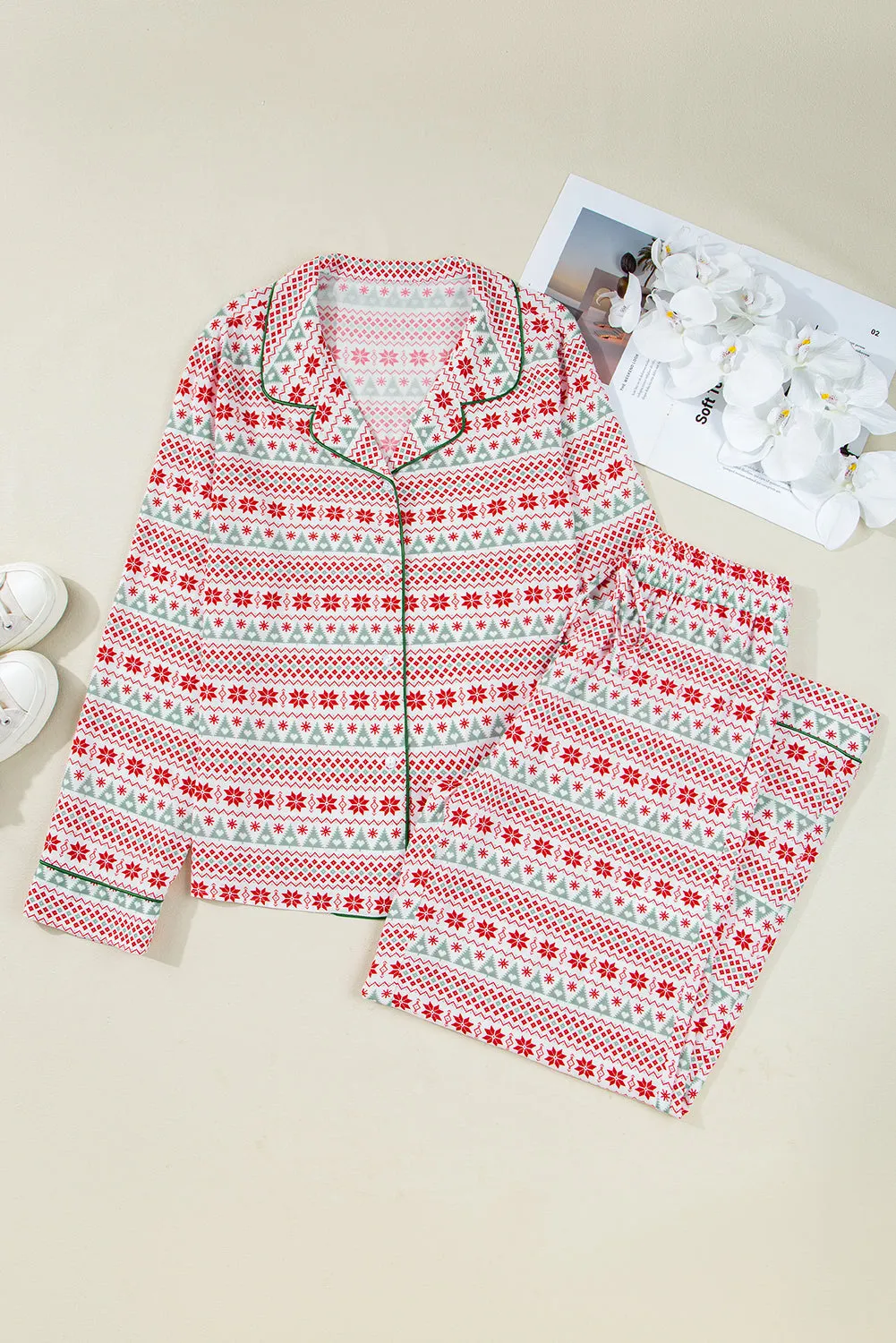 Christmas Print Shirt Pyjama Set sold by Beagle Boutique product image thumbnail 4