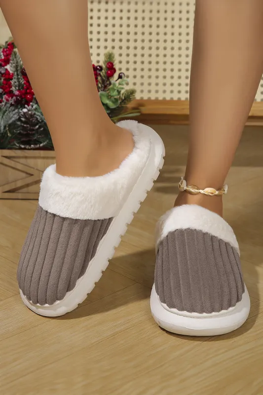 Rib Plush Winter Slippers sold by Beagle Boutique