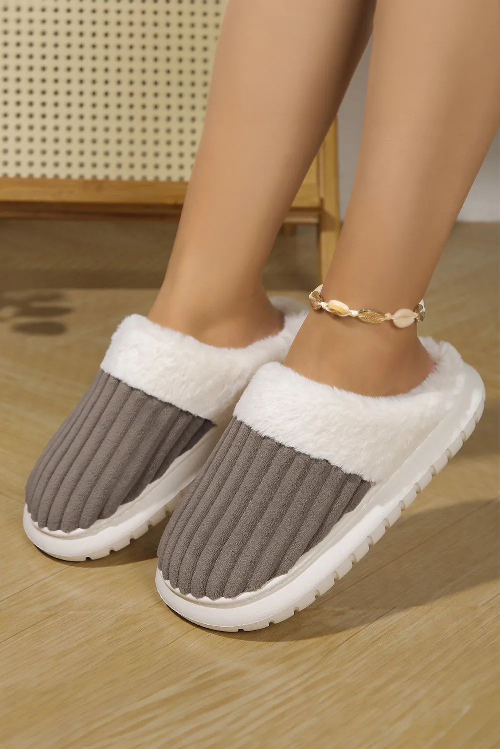 Rib Plush Winter Slippers sold by Beagle Boutique product image thumbnail 4