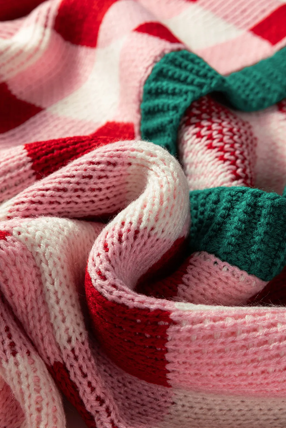 Plaid Knit Bow Knot Decor Open Front Sweater Cardigan sold by Beagle Boutique product image thumbnail 3